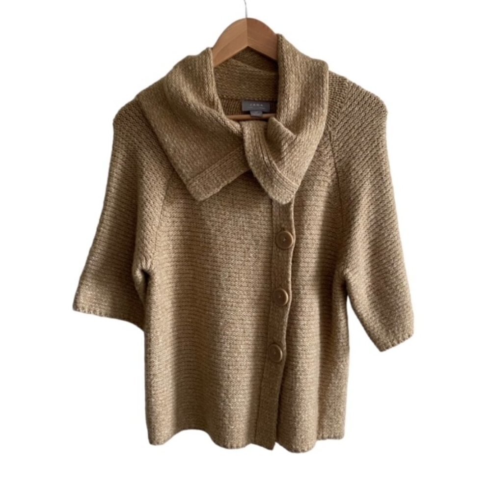 Jana Button Front Cowl Neck Sweater Small